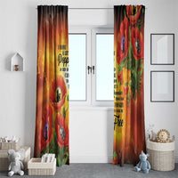 ANZAC Day Red Poppy Window Curtain Honoring The ANZAC Spirit