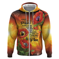ANZAC Day Red Poppy Zip Hoodie Honoring The ANZAC Spirit LT05 Zip Hoodie Orange - Polynesian Pride