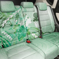 Aotearoa Maori Wahine Back Car Seat Cover Fantail Bird Green Gold Marble