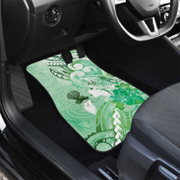 Aotearoa Maori Wahine Car Mats Fantail Bird Green Gold Marble