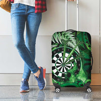 New Zealand Darts Luggage Cover Maori Koru Dartboard Green Flame
