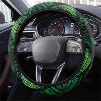 New Zealand Darts Steering Wheel Cover Maori Koru Dartboard Green Flame LT05 - Polynesian Pride