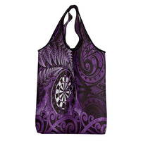 New Zealand Darts Grocery Bag Maori Koru Dartboard Purple Flame