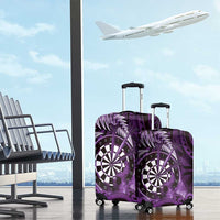 New Zealand Darts Luggage Cover Maori Koru Dartboard Purple Flame LT05 - Polynesian Pride
