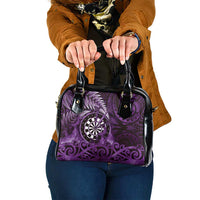 New Zealand Darts Shoulder Handbag Maori Koru Dartboard Purple Flame LT05 One Size Purple - Polynesian Pride