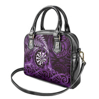 New Zealand Darts Shoulder Handbag Maori Koru Dartboard Purple Flame LT05 - Polynesian Pride