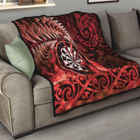 New Zealand Darts Quilt Maori Koru Dartboard Red Flame