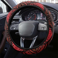 New Zealand Darts Steering Wheel Cover Maori Koru Dartboard Red Flame LT05 - Polynesian Pride