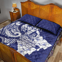 Guam Chief Quipuha Quilt Bed Set Polynesian Pattern With Guasali Flowers