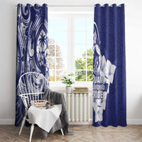 Guam Chief Quipuha Window Curtain Polynesian Pattern With Guasali Flowers