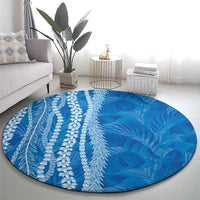 Hawaii Prince Kuhio Round Carpet Blue Hawaiian Lau Maia With Leis LT05 - Polynesian Pride
