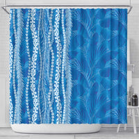 Hawaii Prince Kuhio Shower Curtain Blue Hawaiian Lau Maia With Leis