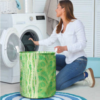 Hawaii Prince Kuhio Laundry Basket Lime Green Hawaiian Lau Maia With Leis