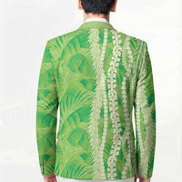 Hawaii Prince Kuhio Blazer Lime Green Hawaiian Lau Maia With Leis