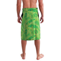 Hawaii Prince Kuhio Lavalava Lime Green Hawaiian Lau Maia With Leis