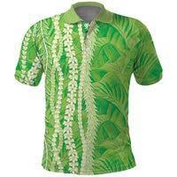 Hawaii Prince Kuhio Polo Shirt Lime Green Hawaiian Lau Maia With Leis LT05 Green - Polynesian Pride