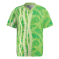 Hawaii Prince Kuhio Rugby Jersey Lime Green Hawaiian Lau Maia With Leis