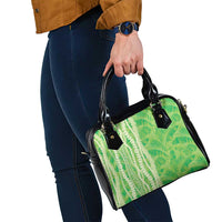 Hawaii Prince Kuhio Shoulder Handbag Lime Green Hawaiian Lau Maia With Leis LT05 - Polynesian Pride