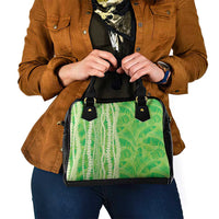 Hawaii Prince Kuhio Shoulder Handbag Lime Green Hawaiian Lau Maia With Leis LT05 - Polynesian Pride