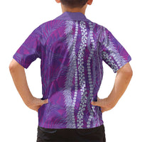 Hawaii Prince Kuhio Family Matching Summer Maxi Dress and Hawaiian Shirt Violet Hawaiian Lau Maia With Leis LT05 - Polynesian Pride