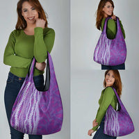 Hawaii Prince Kuhio Grocery Bag Violet Hawaiian Lau Maia With Leis