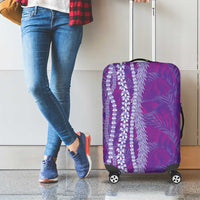 Hawaii Prince Kuhio Luggage Cover Violet Hawaiian Lau Maia With Leis LT05 - Polynesian Pride