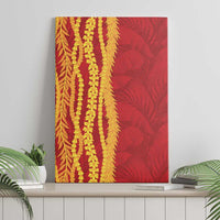 Hawaii Prince Kuhio Canvas Wall Art Red Hawaiian Lau Maia With Leis LT05 - Polynesian Pride