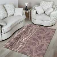Hawaii Prince Kuhio Area Rug Mocha Hawaiian Lau Maia With Leis LT05 - Polynesian Pride