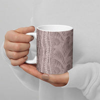 Hawaii Prince Kuhio Ceramic Mug Mocha Hawaiian Lau Maia With Leis
