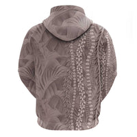 Hawaii Prince Kuhio Hoodie Mocha Hawaiian Lau Maia With Leis