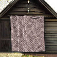 Hawaii Prince Kuhio Quilt Mocha Hawaiian Lau Maia With Leis LT05 - Polynesian Pride