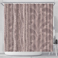 Hawaii Prince Kuhio Shower Curtain Mocha Hawaiian Lau Maia With Leis LT05 - Polynesian Pride