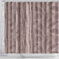 Hawaii Prince Kuhio Shower Curtain Mocha Hawaiian Lau Maia With Leis LT05 - Polynesian Pride