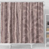 Hawaii Prince Kuhio Shower Curtain Mocha Hawaiian Lau Maia With Leis LT05 - Polynesian Pride