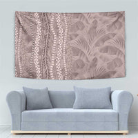 Hawaii Prince Kuhio Tapestry Mocha Hawaiian Lau Maia With Leis