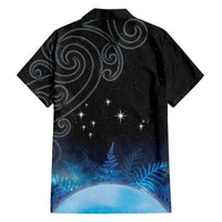 New Zealand Matariki Family Matching Long Sleeve Bodycon Dress and Hawaiian Shirt Pleiades Star Cluster Blue Galaxy