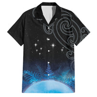 New Zealand Matariki Family Matching Mermaid Dress and Hawaiian Shirt Pleiades Star Cluster Blue Galaxy