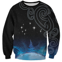 New Zealand Matariki Sweatshirt Pleiades Star Cluster Blue Galaxy LT05 Unisex Blue - Polynesian Pride