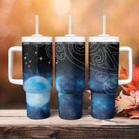 New Zealand Matariki Tumbler With Handle Pleiades Star Cluster Blue Galaxy