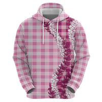 Pink Hawaii Palaka Hoodie Hawaiian Honohono Lei LT05 - Polynesian Pride