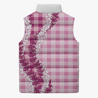 Pink Hawaii Palaka Sleeveless Puffer Jacket Hawaiian Honohono Lei LT05 - Polynesian Pride