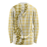 Yellow Hawaii Palaka Long Sleeve Shirt Hawaiian Honohono Lei LT05 - Polynesian Pride