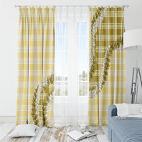 Yellow Hawaii Palaka Window Curtain Hawaiian Honohono Lei LT05 - Polynesian Pride