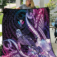 Hawaiian Monk Seal Quilt Kakau Tribal Pattern Violet Gradient LT05 Violet - Polynesian Pride
