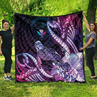 Hawaiian Monk Seal Quilt Kakau Tribal Pattern Violet Gradient LT05 - Polynesian Pride