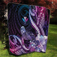 Hawaiian Monk Seal Quilt Kakau Tribal Pattern Violet Gradient LT05 - Polynesian Pride