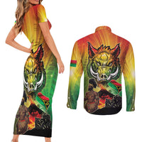 Vanuatu July 30th 1980 Couples Matching Short Sleeve Bodycon Dress and Long Sleeve Button Shirt Happy Independence Day - Polynesian Pride