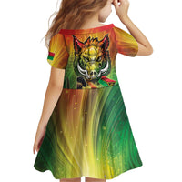 Vanuatu July 30th 1980 Kid Short Sleeve Dress Happy Independence Day - Polynesian Pride