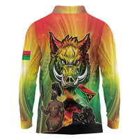 Vanuatu July 30th 1980 Long Sleeve Polo Shirt Happy Independence Day - Polynesian Pride