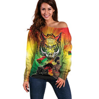 Vanuatu July 30th 1980 Off Shoulder Sweater Happy Independence Day - Polynesian Pride